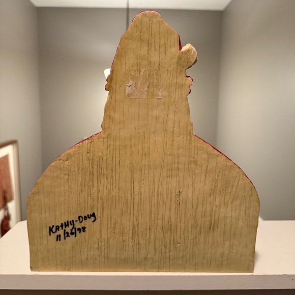 Christmas Santa Card Holder Holiday Renovators Supply Resin Textured Home Decor - Picture 6 of 11